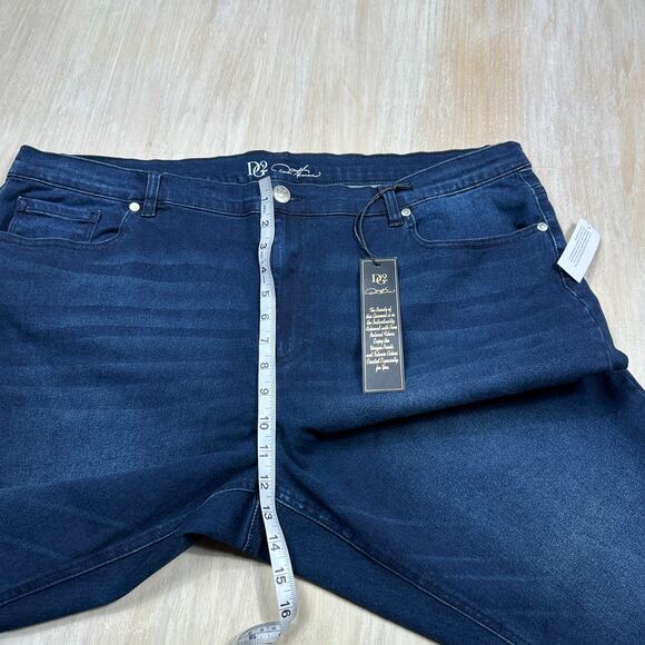 NWT Diane Gilman DG2 Bootcut Stretch High Rise Dark Wash Flattering Denim 24WP - Picture 7 of 14
